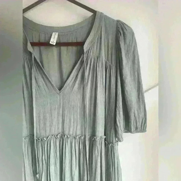 GENTLE FAWN Joplin  Dress Pastel Green Lined Gathered Waist Short Size XS - Picture 7 of 10